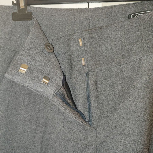 Wool Italian pants like new, gray with cuffs