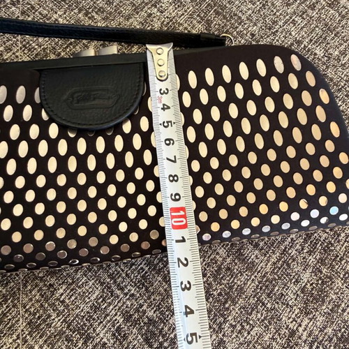 Folli Follie evening clutch 2 in 1 with detachable part, like new, black and silver