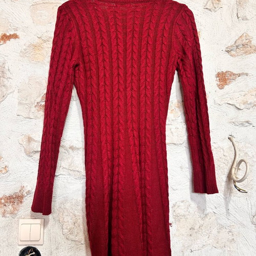 Shein Red Cable Knit Dress used, size S