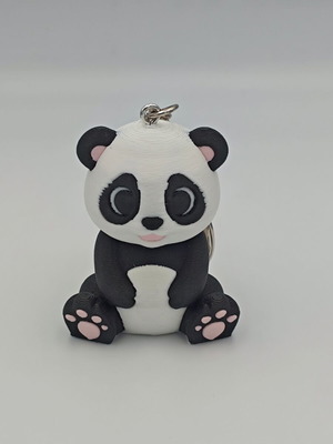 3D Printed Panda keychain new, multicolored