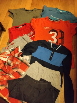 Pack of 9 multicolor boys' clothes for 8-9 years
