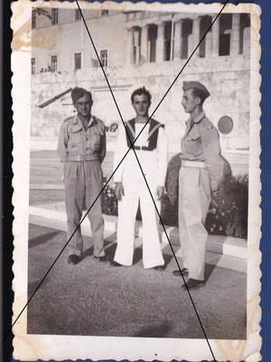 Ενθύμιο φιλίας πορτρέτο στρατιωτών-ναύτη μεταχειρισμένο, Πολεμικό Ναυτικό