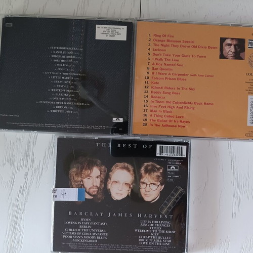 3 CD collections Greatest Hits like new, Allman Brothers Band, Johnny Cash, Barclay James Harvest