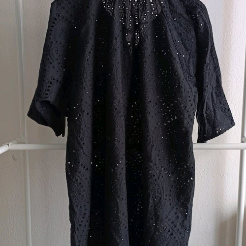 Arket Broderie Anglaise Kaftan dress black like new