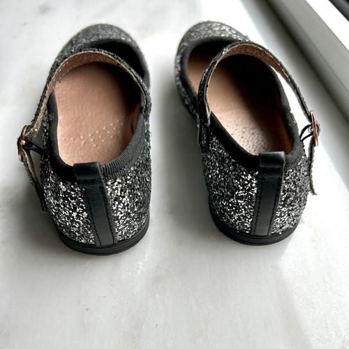 Repetto Paris Girls Black Silver Glitter Mary Jane flats used, EUR29