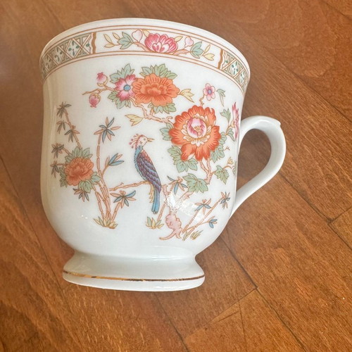 Pagoda set of 6 tea or coffee cups with saucers, new porcelain