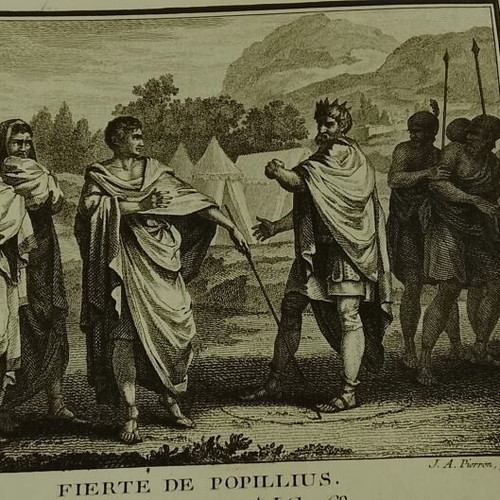 Χαλκογραφία Fierté de Popillius, ιστορική σκηνή 1790