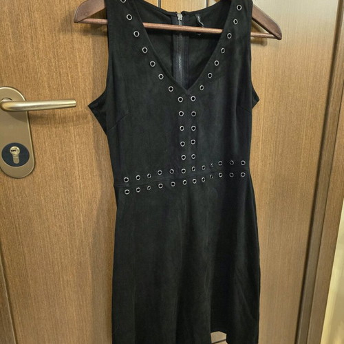 Stradivarius suede dress new, black, size S