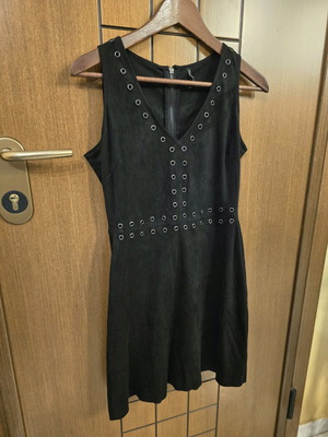 Stradivarius suede dress new, black, size S