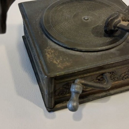 Metal Miniature Gramophone like new