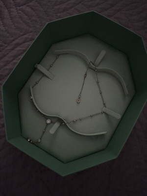 Swarovski necklace, gold color