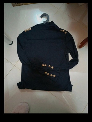 Blouse with gold buttons like new, size S