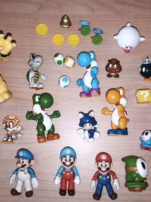 Super Mario and Sonic figures collection used from Jakks Pacific
