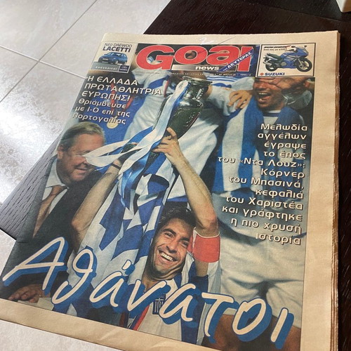 Goal News Euro 2004 newspaper used, authentic