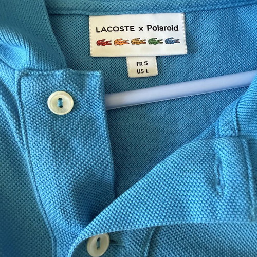 Lacoste x Polaroid Polo Shirt new, size L, blue