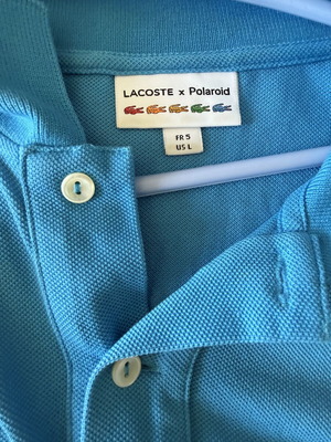 Lacoste x Polaroid Polo Shirt new, size L, blue