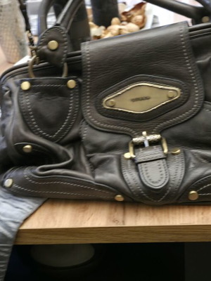 Vintage Luana Italy Leather Bag like new, doctor bowler style
