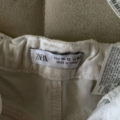Zara white denim skirt-shorts, size 152 cm, age 12 years