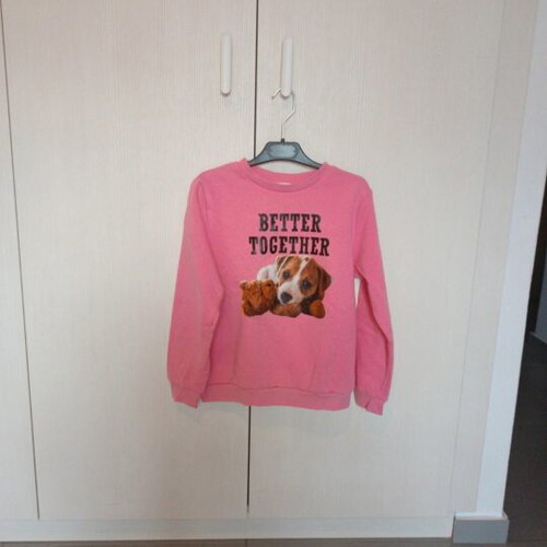 H&M Girls' Pink Sweatshirt like new, size 140 cm, 8-10 years