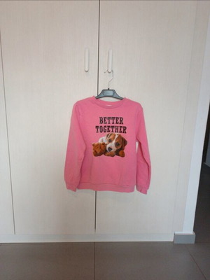 H&M Girls' Pink Sweatshirt like new, size 140 cm, 8-10 years