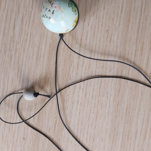 Globe necklace handmade jewelry