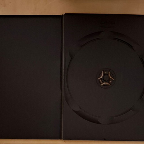Slim transparent and black CD-DVD cases used, pack of 100