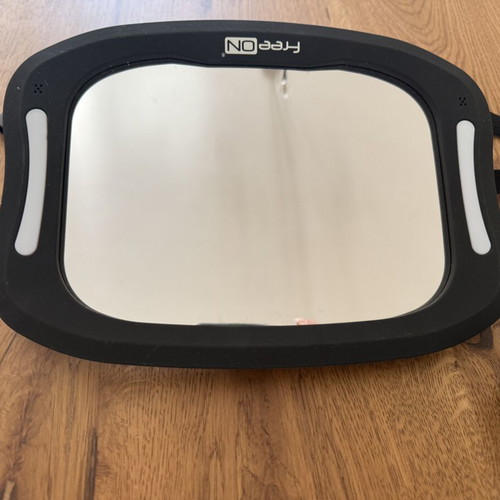 Free On Car Mirror for Baby like new with light and 360 neck