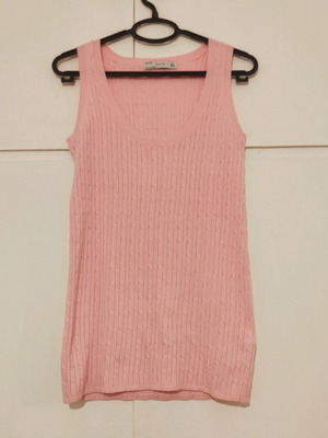 Women's pink Zara cardigan used, size large, cotton