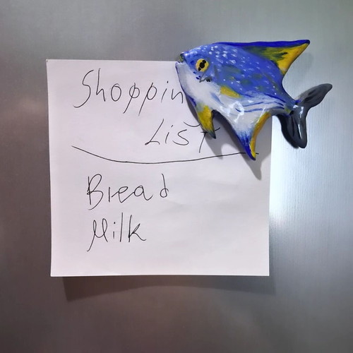 Handmade fish magnets new, set of 7 pieces