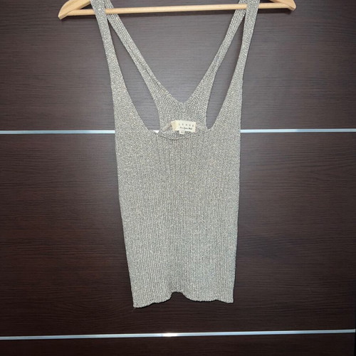Lynne blouse gold medium like new with crisscross back