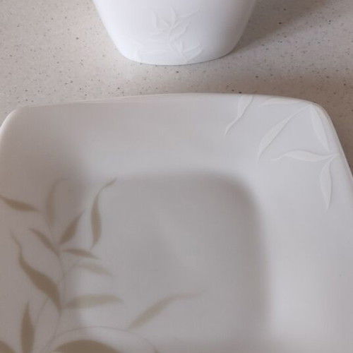 SP Tableware tea set with 6 cups and 6 saucers, white porcelain