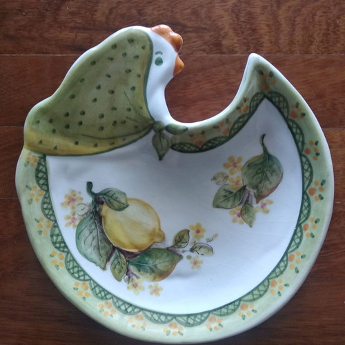 Ceramic platter handmade original from TENI workshop