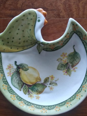 Ceramic platter handmade original from TENI workshop