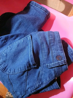 Blue women's jeans used, very stretchy, size 34-36