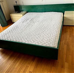 Διπλό κρεβάτι ξύλινο  με στρώμα