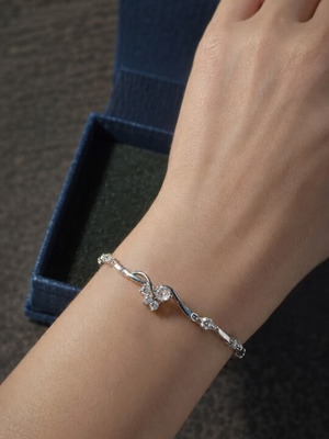 Silver 925 bracelet with phenites like new, made in Greece