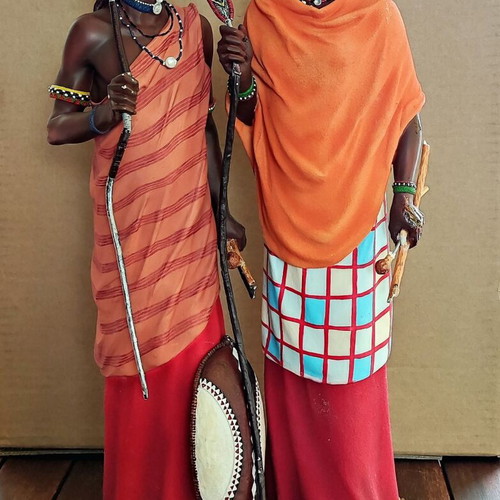 Maasai Warriors Statue collectible, like new, numbered edition