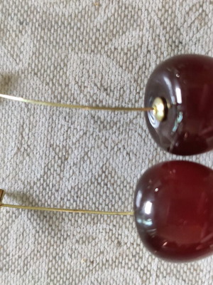 Cherry earrings new, red, long