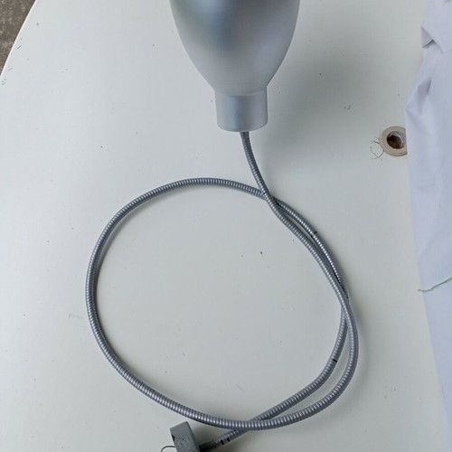 Spiral lamps new, set of 4, aluminum with bulb