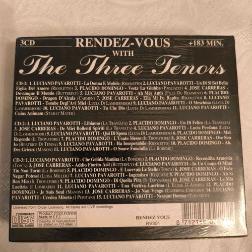 CDs with classic hits of the three most famous tenors new, 3 discs