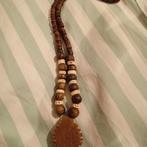 African Cowrie Shell Necklace new, unisex, vintage boho tribal leather