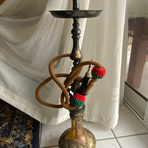 Handmade hookah used, height 70 centimeters