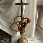 Handmade hookah used, height 70 centimeters