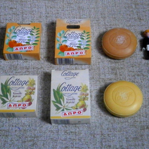 Cottage Savon Creme Parfum vintage apricot x2 and vanilla x2 pack of 4 soaps new