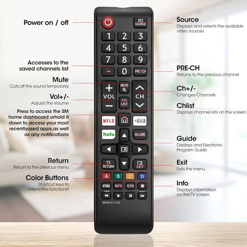 Remote control compatible with Samsung Smart TV BN59-01315A new