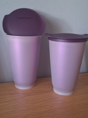 Ποτήρια Allegra Tupperware, ιριδίζον μωβ, καινούρια