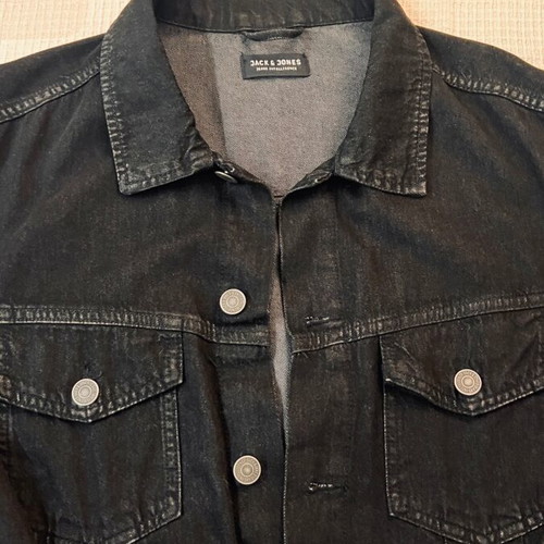 Jack & Jones Black Denim Jacket Large like new