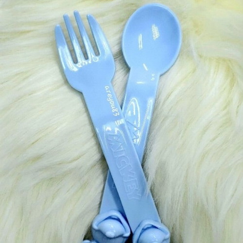 Disney Mickey plate with spoon and fork set, 2 pieces, Tupperware