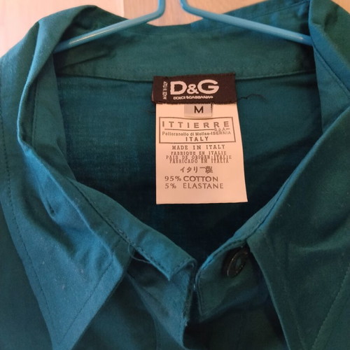 D&G women's shirt M, petrol emerald green, new with tags
