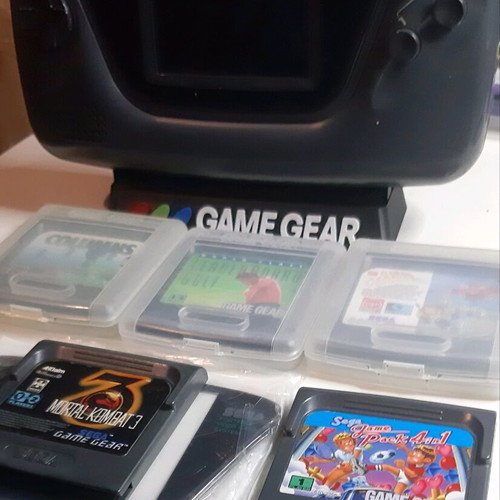 Sega Game Gear refurbished handheld console with 3 games and accessories